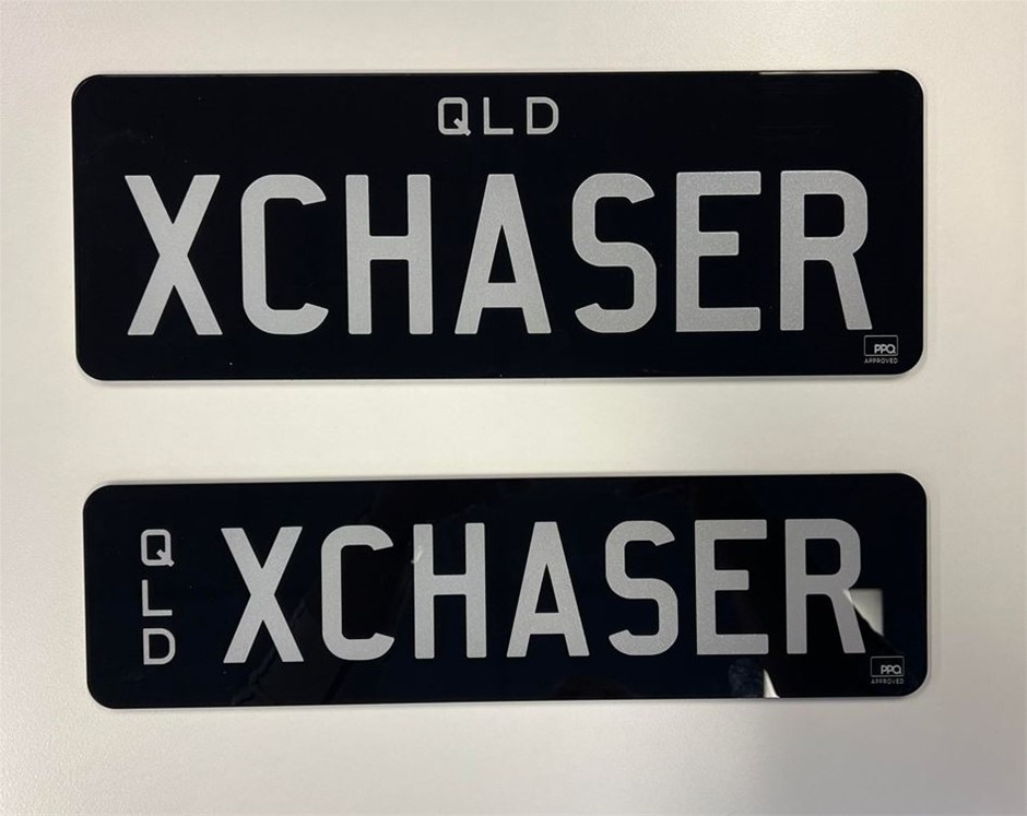 Qld prestige number plates (XCHASER) Auction (000150707165) Grays Australia