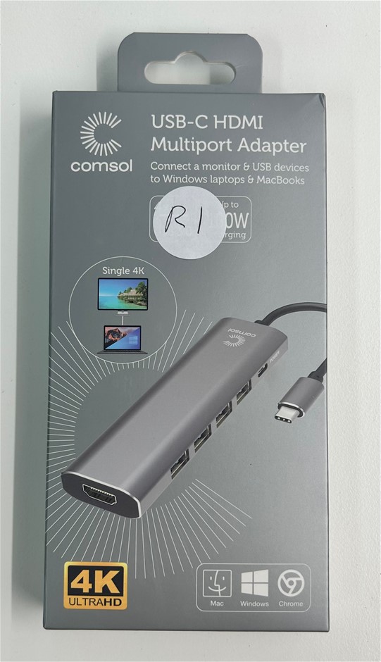 Comsol USBC HDMI Multiport Adapter Auction (01512558004) Grays Australia