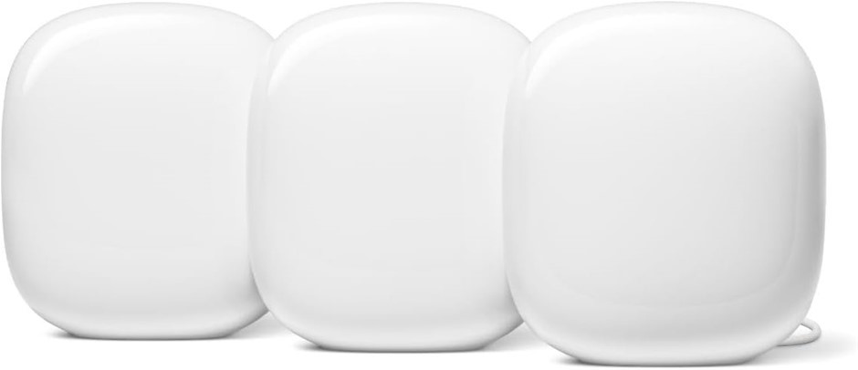 GOOGLE Nest WiFi Pro Home Mesh Wi-Fi 6E System White, 3 Pack. Buyers Note