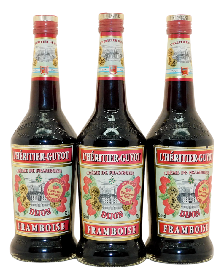 L'Heretier Guyot Crème de Framboise Liqueur NV (3x 750mL), France ...