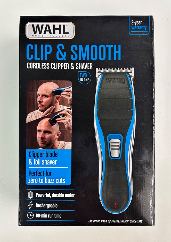 WAHL Clip & Smooth Cordless Clipper & Shaver Auction (0028-2558339 ...