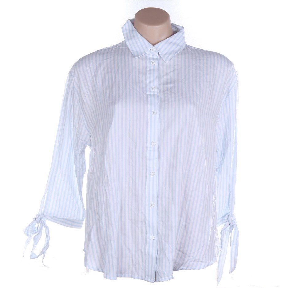 2 x JAG Women's Stripe Blouse, Size M, 100% Viscose, Sky. Buyers Note - Di