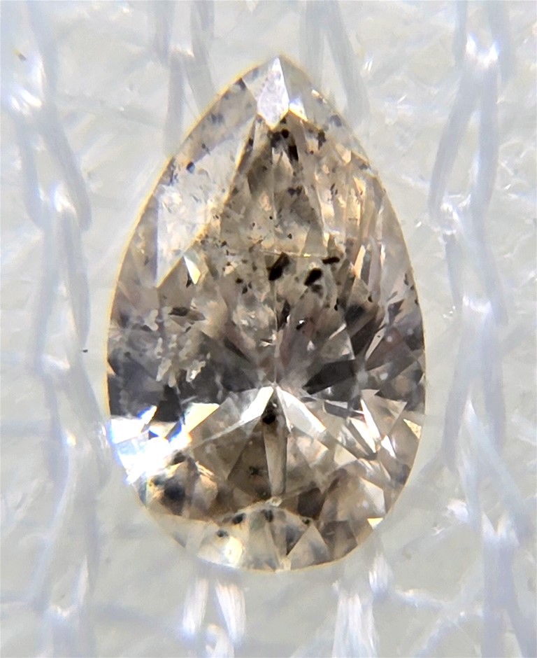 No Reserve Fancy Pink Diamond, Pear Cut, Certified