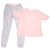 2pc DKNY Women's Lounge Set, Size XL, 97% Viscose, Pink/Grey, ZY97707A. Bu