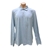 CALVIN KLEIN Long Sleeve Polo, Size M, 100% Cotton, Light Blue (451), 40LC2