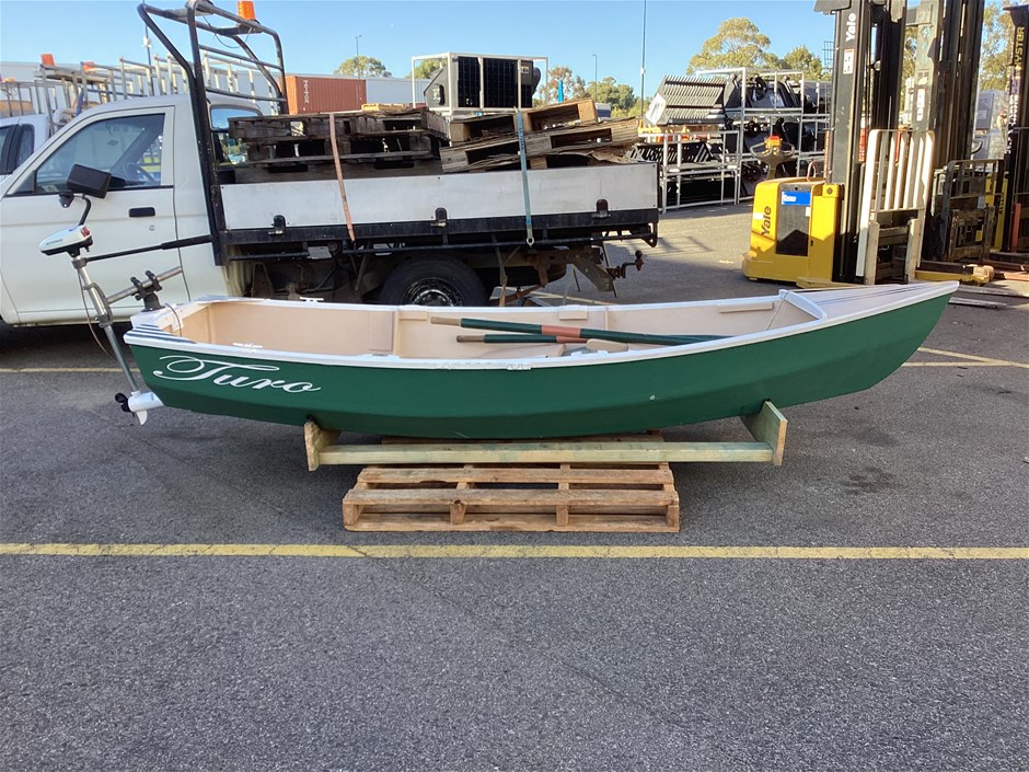 No Reserve-Row Boat With A Electric motor & Dinghy Alloy PWC