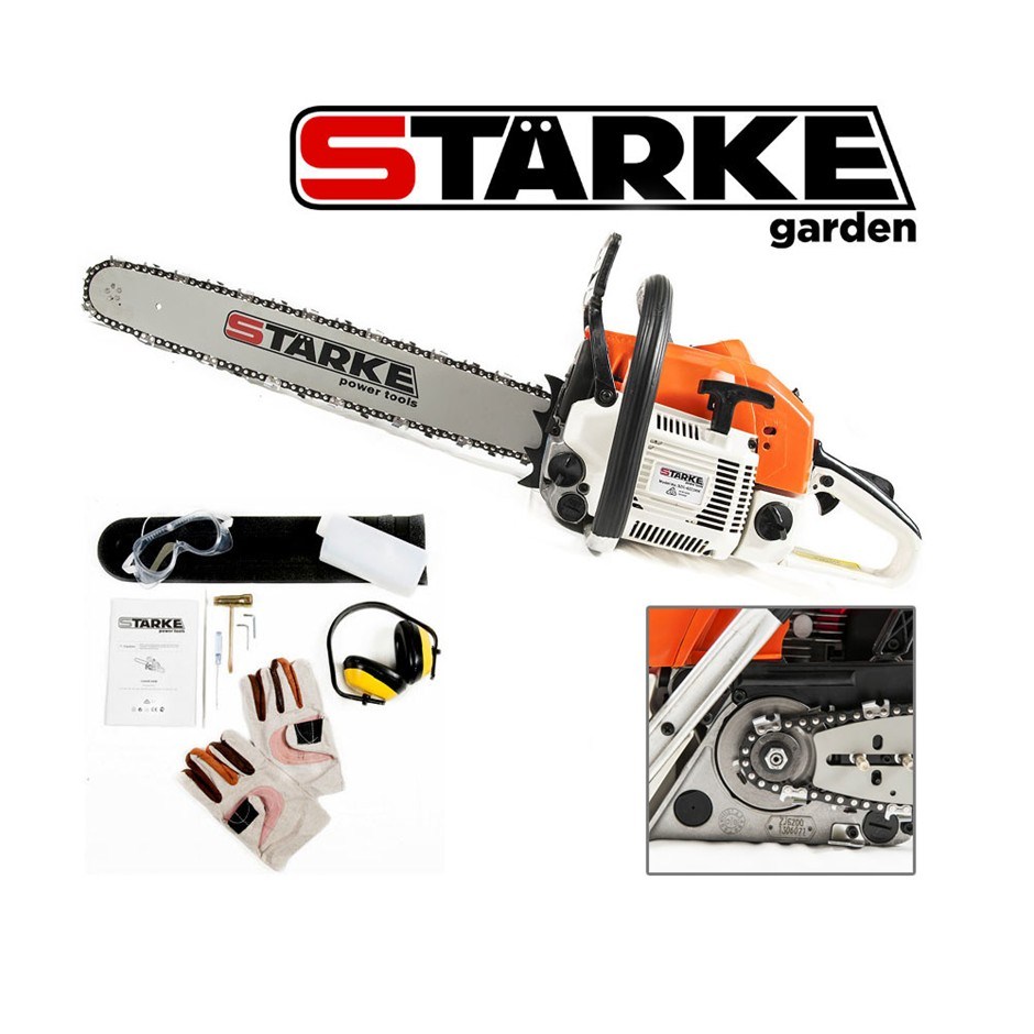 Starke 62cc Chain Saw Premium E-start 22