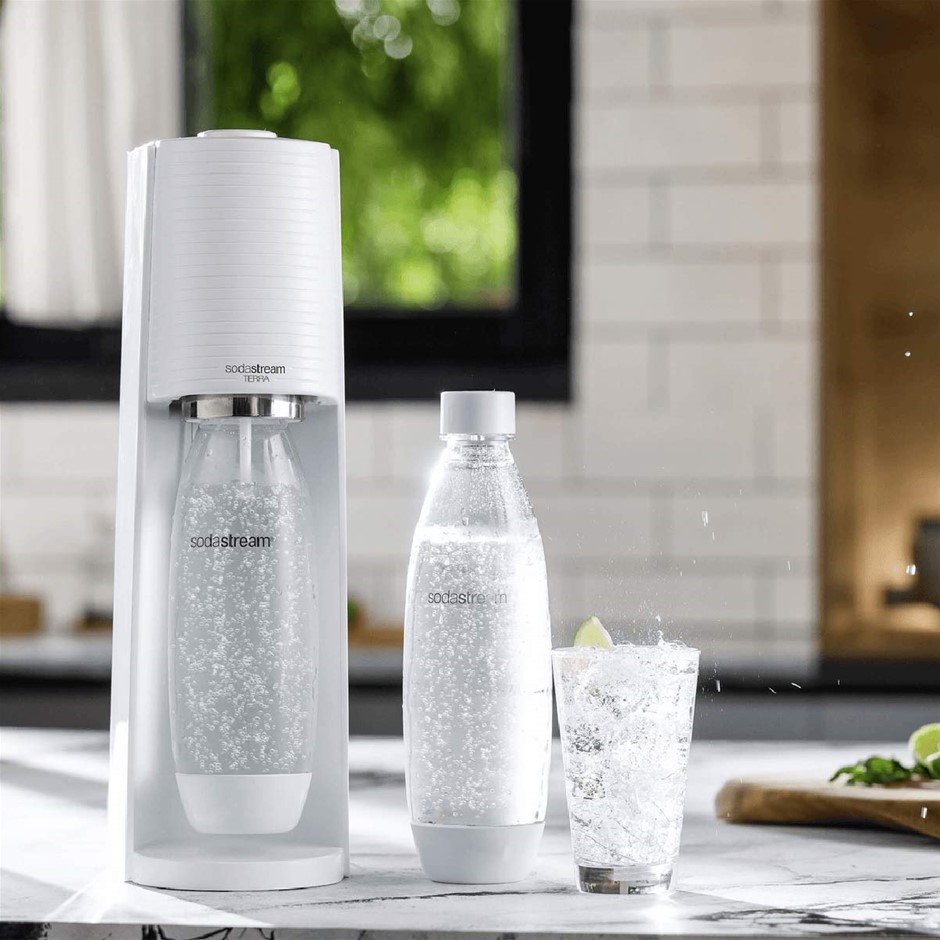 SODASTREAM Terra CQC Bundle, White.