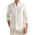 JAG Men's Linen Shirt, Size L, 55% Linen / 45% Cotton, White, AG216000. NB: