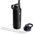 THERMOFLASK Black 1.1L Bottle With Chug Lid And Straw Lid.