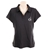 CALVIN KLEIN Women's Buttonless Polo, Size S, 97% Cotton, Black (BLK). Buy