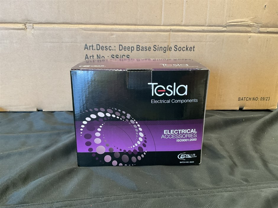 30 Tesla Single Surface Socket Outlets Auction (0033-9050540) | Grays ...