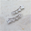 Elegant 18K White Gold  plated  Diamonds Simulants earrings