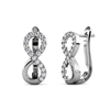 Elegant 18K White Gold plated Diamonds Simulants earrings