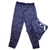 2pc JANE&BLEECKER Women's Silky PJ Set, Size M, 93% Polyester, Navy w/ Spot