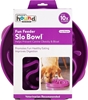 OUTWARD HOUND Fun Slow Feeder Dog Bowl, Large, Purple.