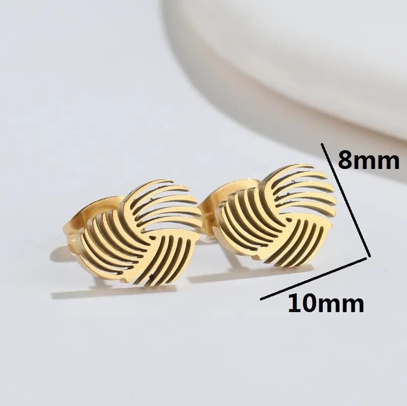Elegant 18K Yellow Gold Plated Heart Earrings