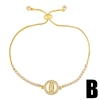 Elegant Luxury 18K Yellow Gold Plated Mary Simulated Diamond Bracelet