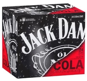 JACK DANIELS & COLA CANS (24x 375mL).