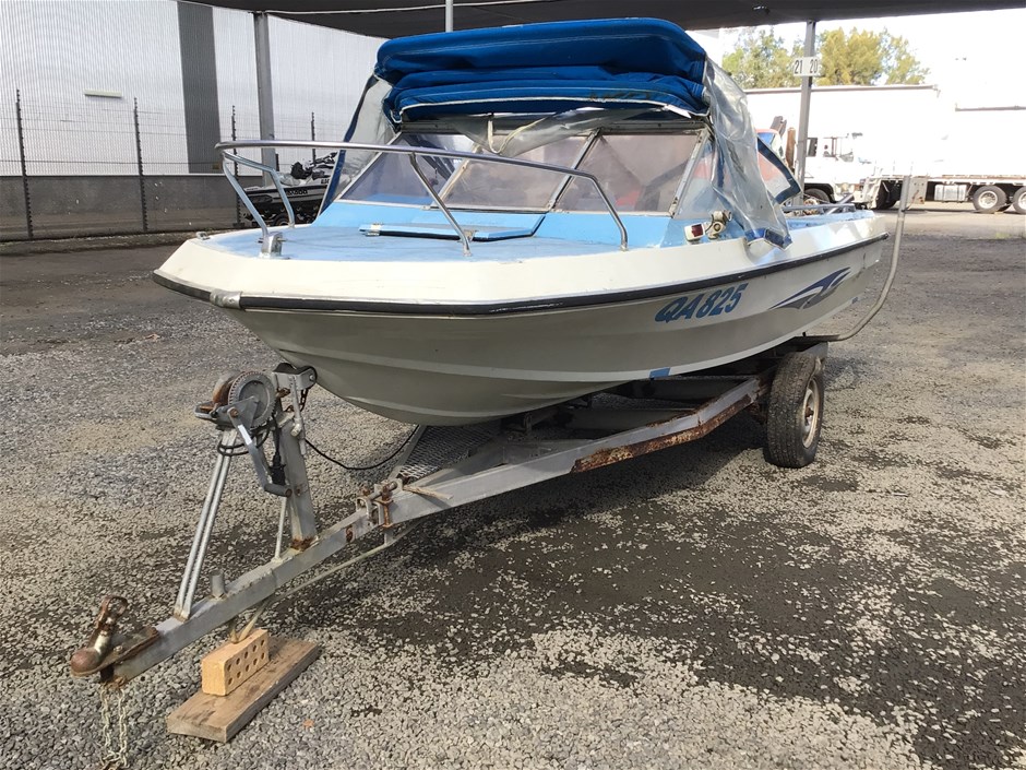 PRIDE 5.5M FIBERGLASS BOAT - NO RESERVE 