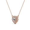 Elegant 18K Rose Gold plated Diamonds Simulants Necklace