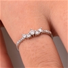 Elegant 18K White Gold plated Diamonds Simulants Engagement Ring size 7