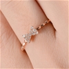 Elegant 18K Rose Gold plated Diamonds Simulants Ring size 7