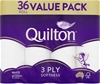2 x Pack of 36 QUILTON 3 Ply Toilet Tissue Pack, (72 Roll Count).