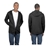 SIGNATURE Men's Hooded Fleece Jacket, Size XL, Black. Buyers Note - Discou