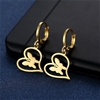 Elegant 18K Yellow Gold plated Heart Earrings