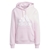 ADIDAS Women's BL Fleece R Hoodie, Size M, 78% Cotton, Cloud Pink/White, IM