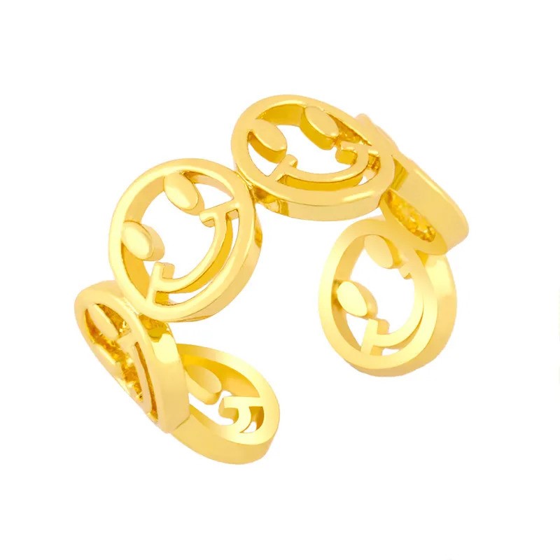 Elegant 18K Yellow Gold Plated Adjustable Ring