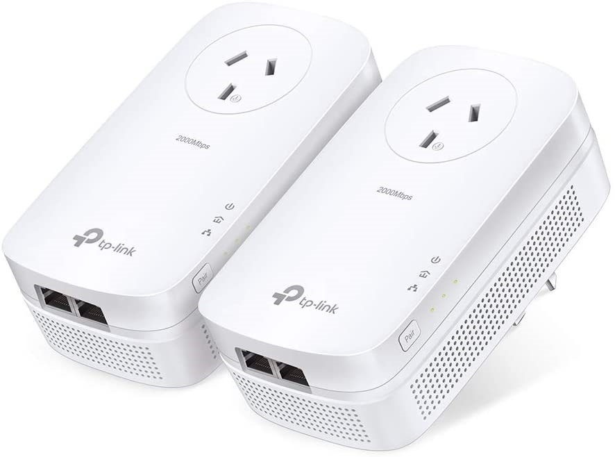 TP-LINK AV2000 Gigabit Passthrough Starter Kit, AU Plug, TL-PA9020P KIT. NB
