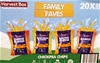 2 x Box of 20pk HARVEST BOX Family Faves Assorted Flavoured Chickpea Chips,