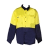 5 x WS Workwear Mens Hi-Vis Classic Drill Shirt, Size 4XL, Yellow/Navy  Buy