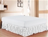 ELEGANT COMFORT Multi-Ruffle Bed Skirt Size: Twin, Colour: White.  Buyers N