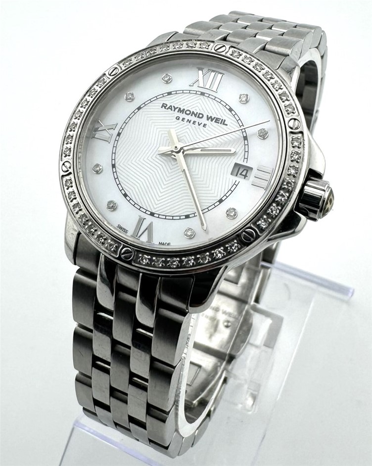 Raymond Weil Tango 5860 White Mother of Pearl 18k Gold 44 Diamonds
