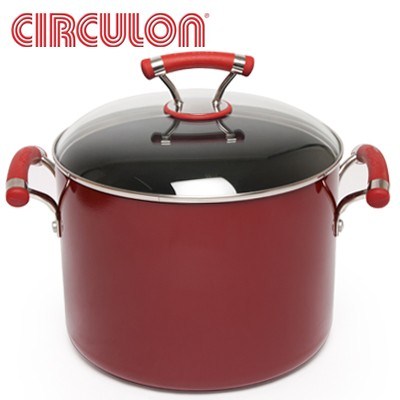Circulon Contempo Red 24cm/7.6L Covered 