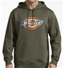 DICKIES Men's Pull Over Hoody Classic Logo, Size XL, Cotton/ Polyester, Dar