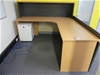 Corner Desk with Free standing Hob Top and Underdesk Pedestal Cabinet