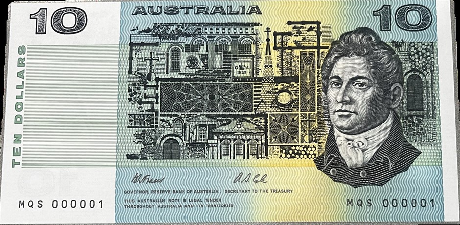 Extremely Rare Australian Bank Note Serial Number 000001 UNC