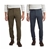 2 x SIGNATURE Men's Stretch Tech Pant, Size 40x32, 58% Cotton, Khaki Green