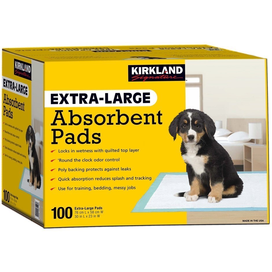 SIGNATURE 100pc Extra-Large Absorbent Puppy Pads, 70cm L x 58cm W. N.B: Dam