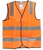 50 x WORKSENSE Day/Night Safety Vests, Size 5XL, 3M Reflective Tape, Orange