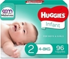 HUGGIES Infant Nappies, 96-Pack, Unisex, Size 2 (4-8kg).  Buyers Note - Dis