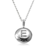 Personalized Letter 'E' Platinum with CZ Jewelry Beads Pendant Necklace