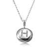 Personalized Letter 'H' Platinum with CZ Jewelry Beads Pendant Necklace