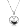 Personalized Letter 'Y' Platinum with CZ Jewelry Beads Pendant Necklace