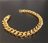 22kt Triple Yellow Gold Plated Bracelet