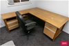 Timber Office Desk with Arm Chair